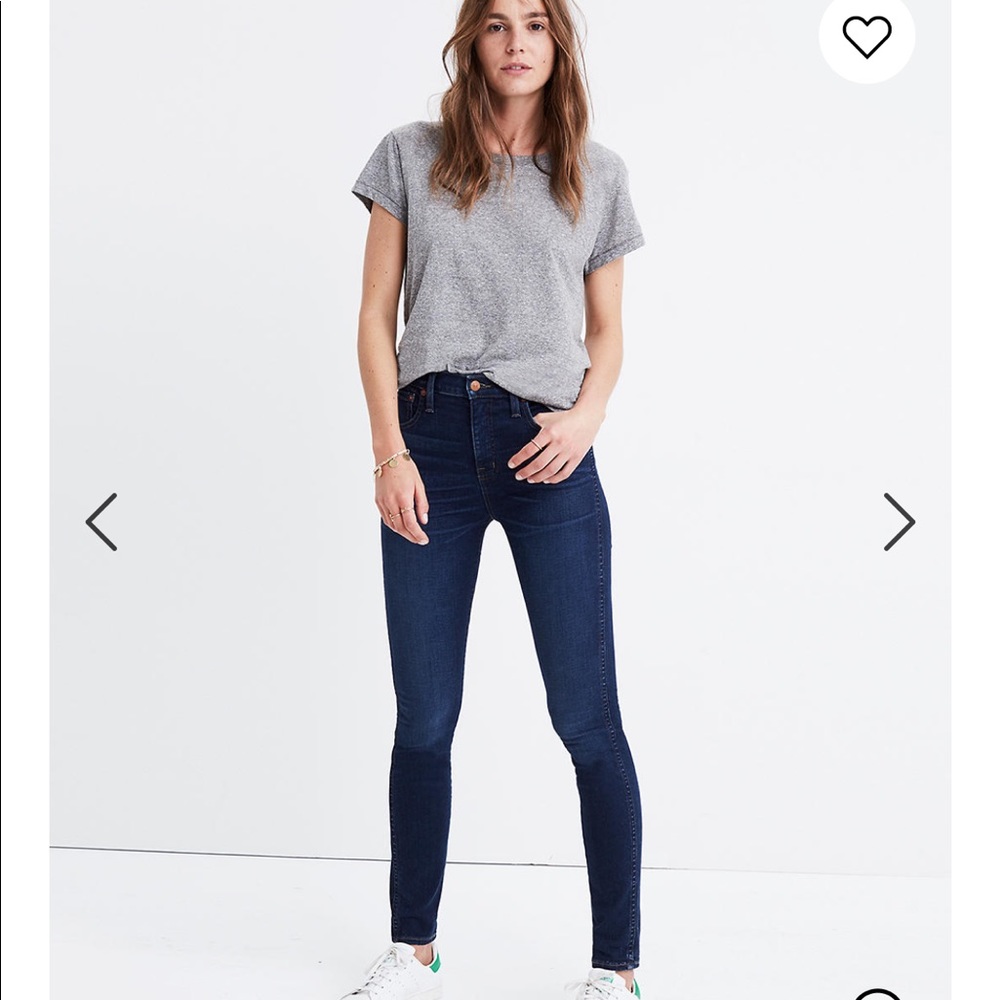 Madewell 10" High-Rise Skinny Jeans in Hayes Wash